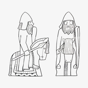 Viking Warrior Lewis Chess Piece by Harley Refsal